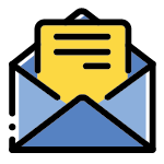 Icon showing letter being opened to represent email sent using real estate investing software 